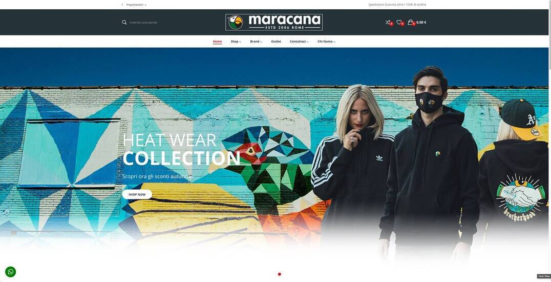 Screenshot sito maracana.info in modalità desktop